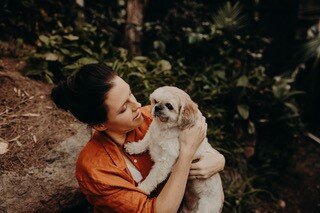 Michelle with Lily for Animal Friendly Life article on National Puppy Day and puppy farms in Australia