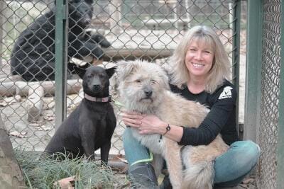 Jill robinson with her pet dog