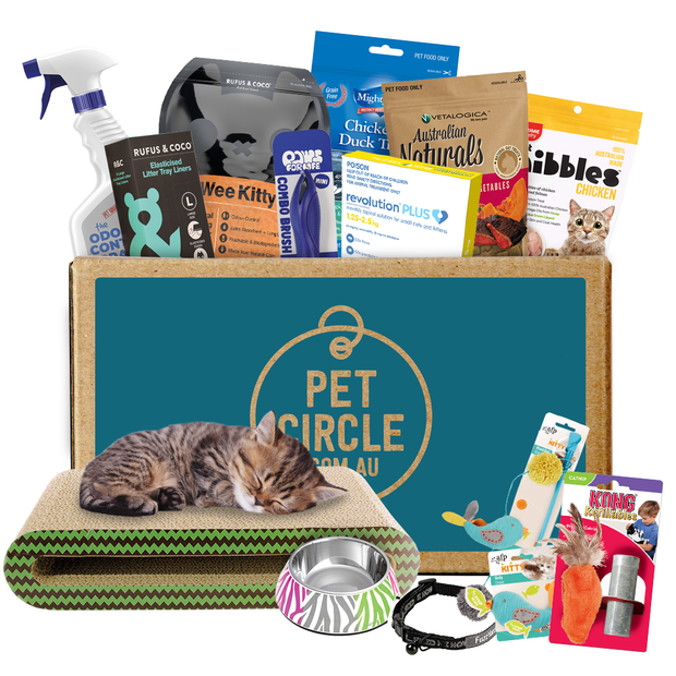 image of Pet Circle's new kitten pack and items included