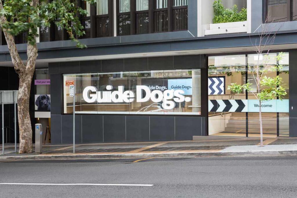 Guide Dogs NSW new flagship office iaims to be an inclusive workplace catering to the vision-impaired and their assistance dogs.