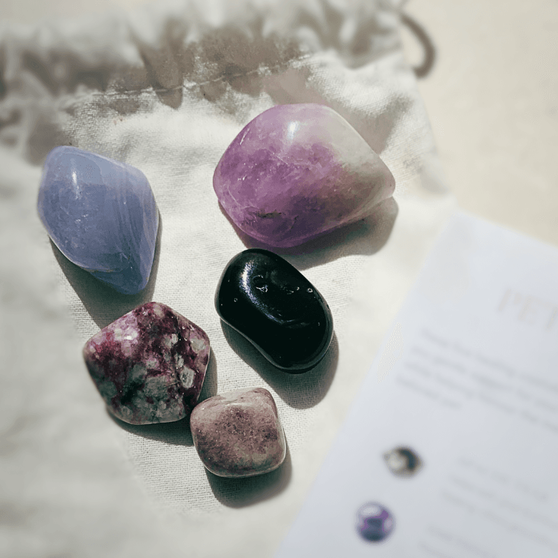 Crystals for pet loss gift or dog memorial